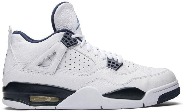 Size 8.5 - Air Jordan 4 Retro LS Columbia White Blue Leather (314254-107)