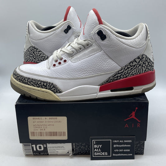 Size 10.5 - Jordan 3 Retro Hall of Fame 2018 Leather Suede (136064-116)
