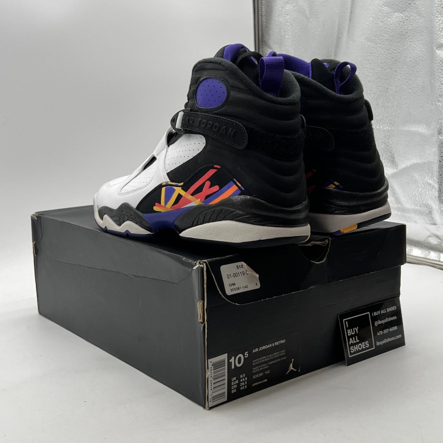 Size 10.5 - Air Jordan 8 Three-Peat (305381-142)