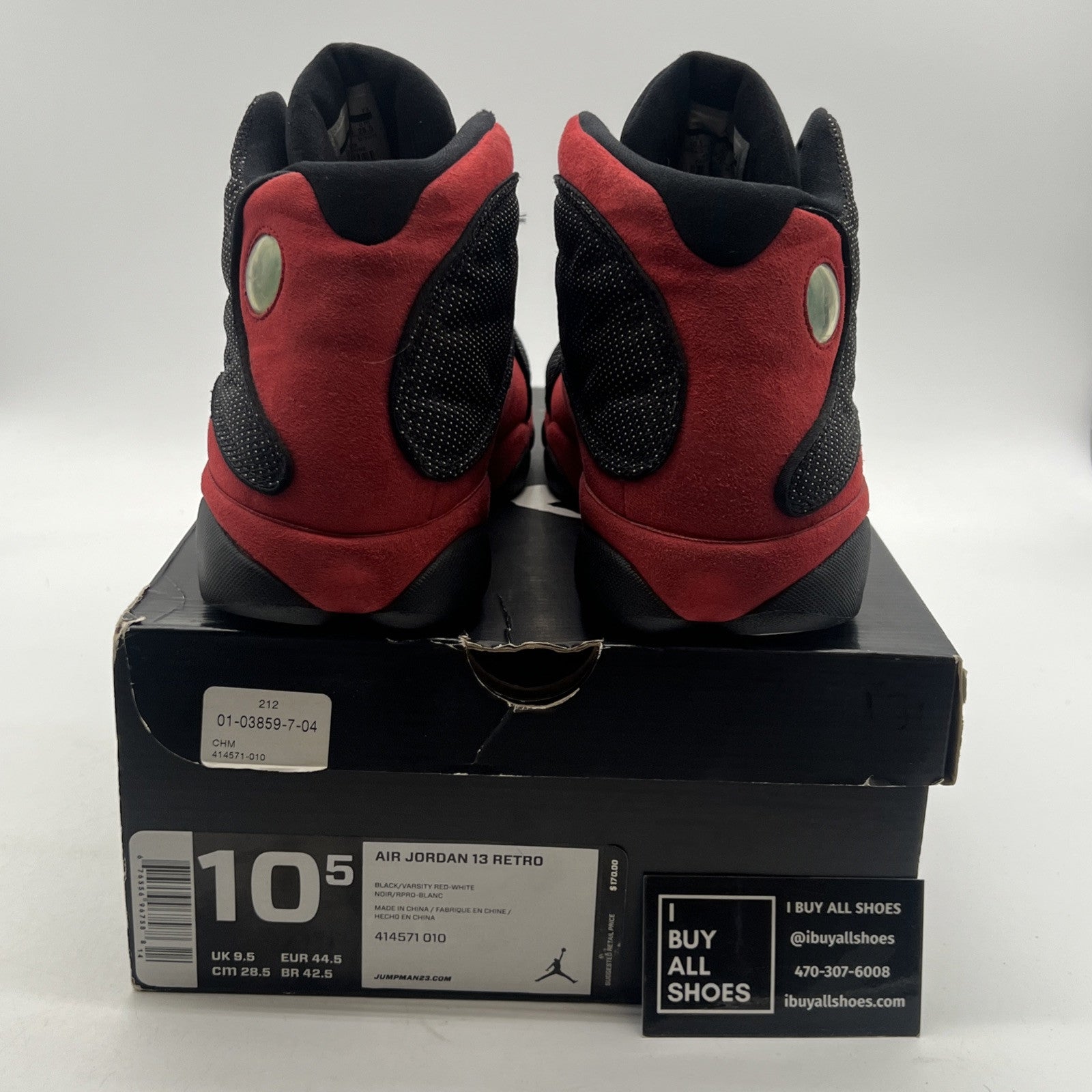 Size 10.5 - Air Jordan 13 Retro 2013 Bred (414571-010)