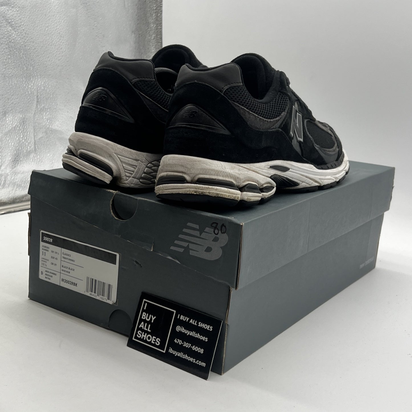 Size 11 - New Balance 2002R Black Gunmetal (M2002RBK)