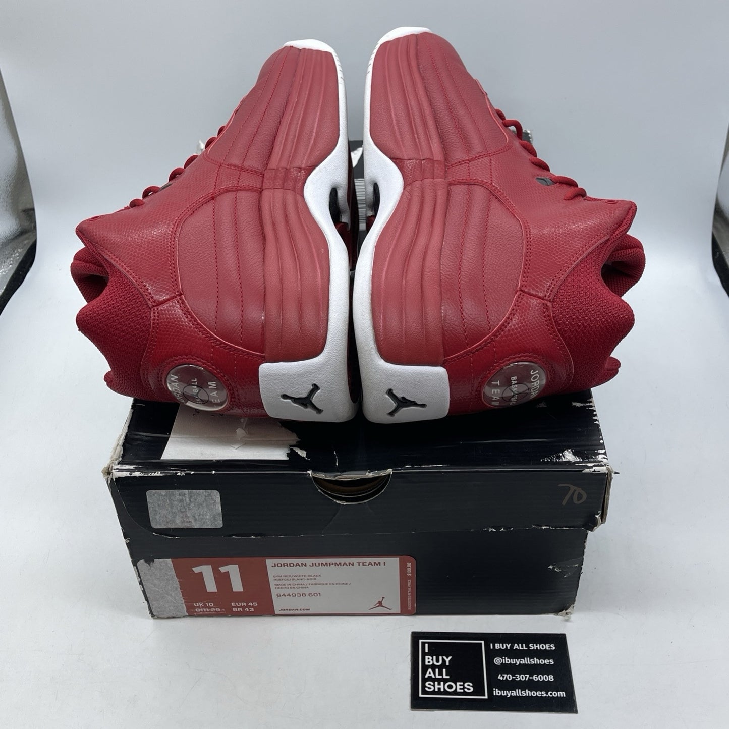 Size 11 - Jordan Jumpman Team 1 Red White  Black Leather (644938-601)