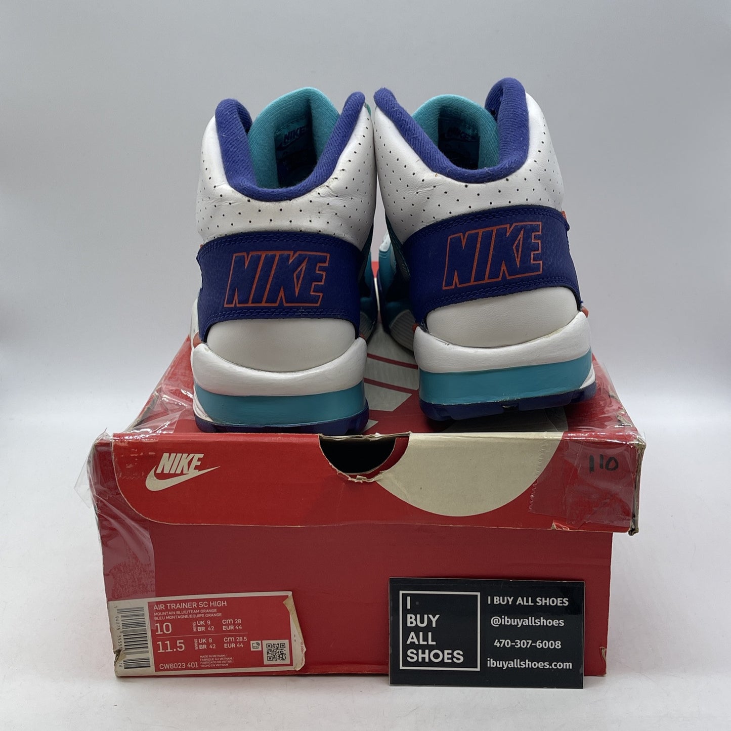 Size 10 - Nike Air Trainer SC High Miami Dolphins Suede Leather (CW6023-401)