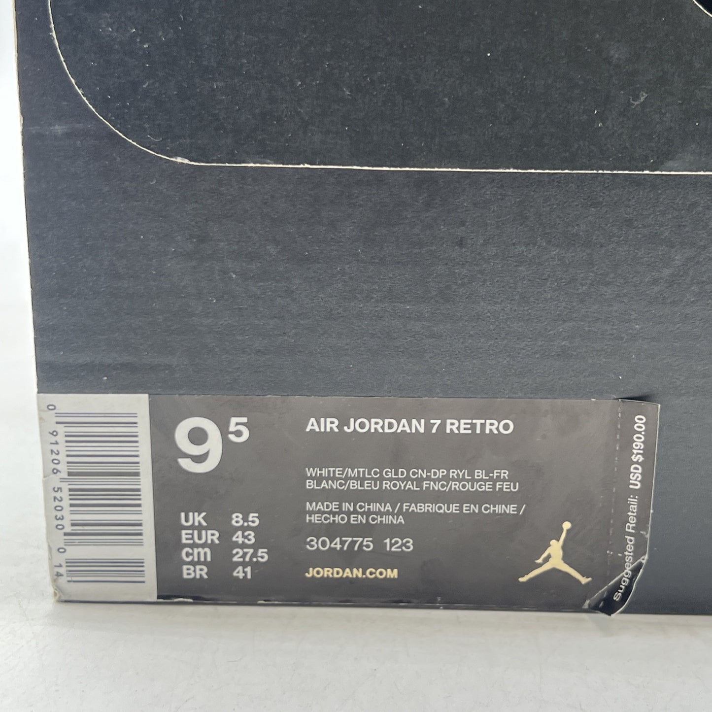 Size 9.5 - Air Jordan 7 Retro Tinker Alternate (304775-123)