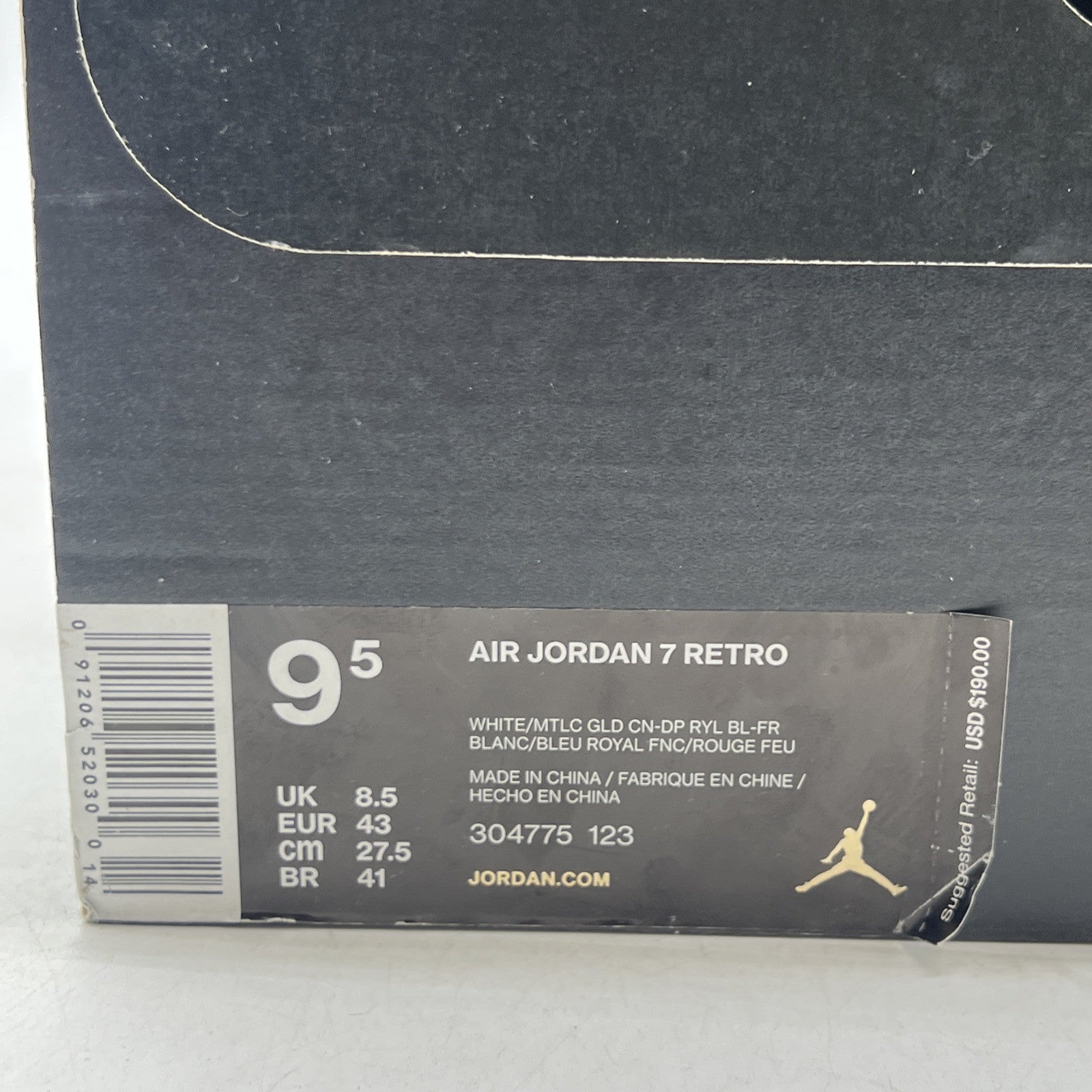 Size 9.5 - Air Jordan 7 Retro Tinker Alternate (304775-123)