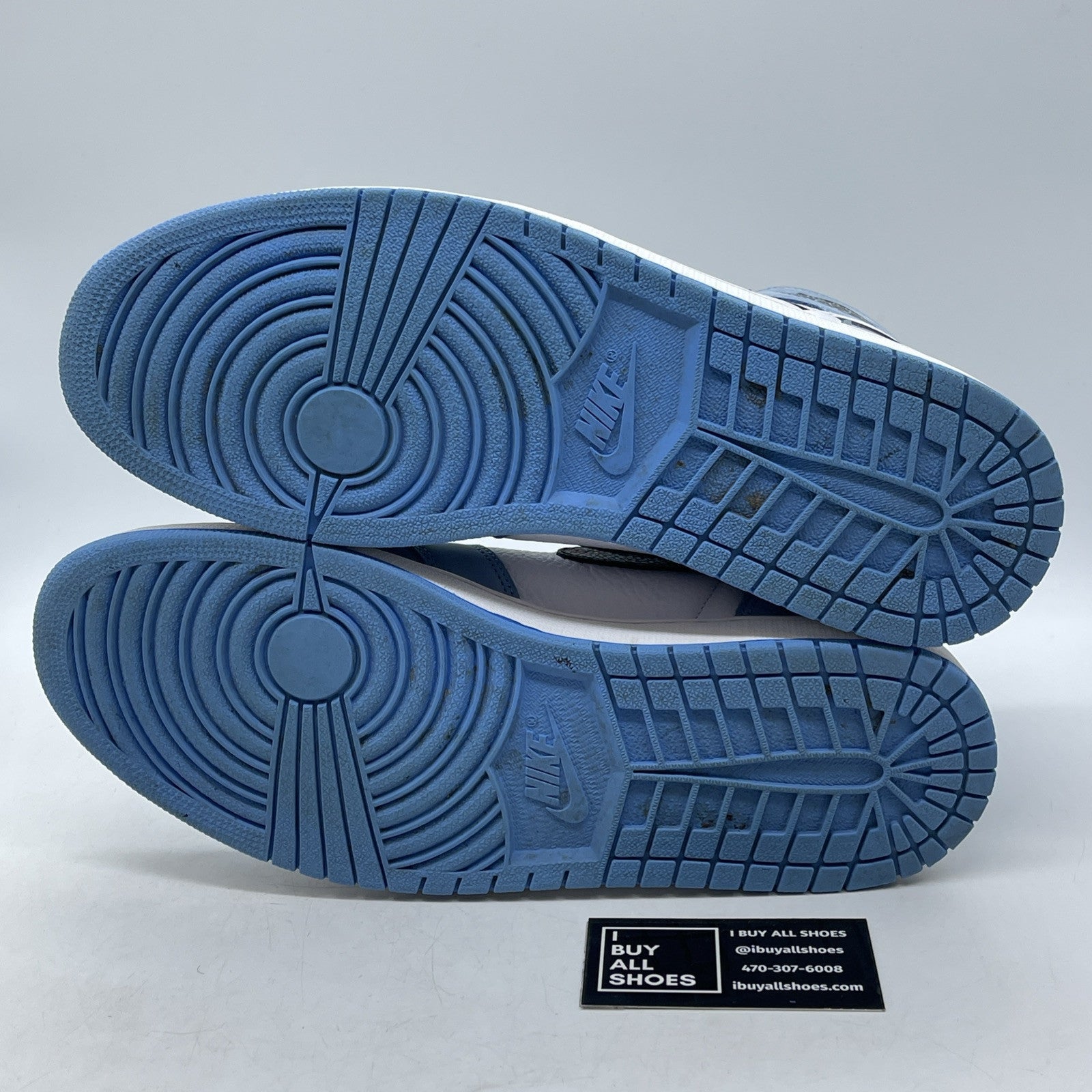 Size 13 - Jordan 1 Retro OG High University Blue White Suede Leather -555088-134