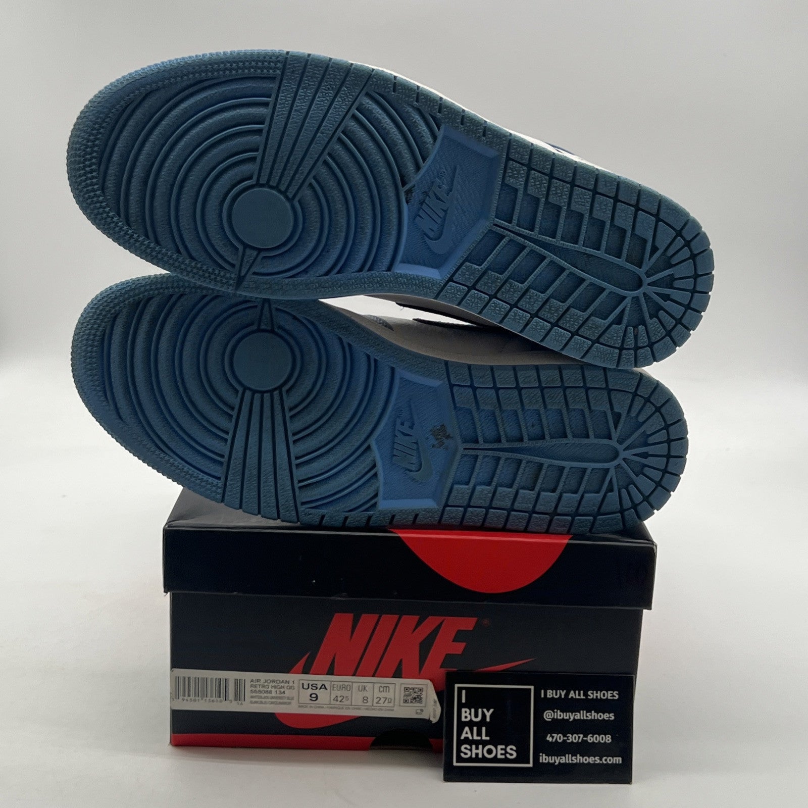 Size 9 - Air Jordan 1 Retro OG High University Blue (555088-134)