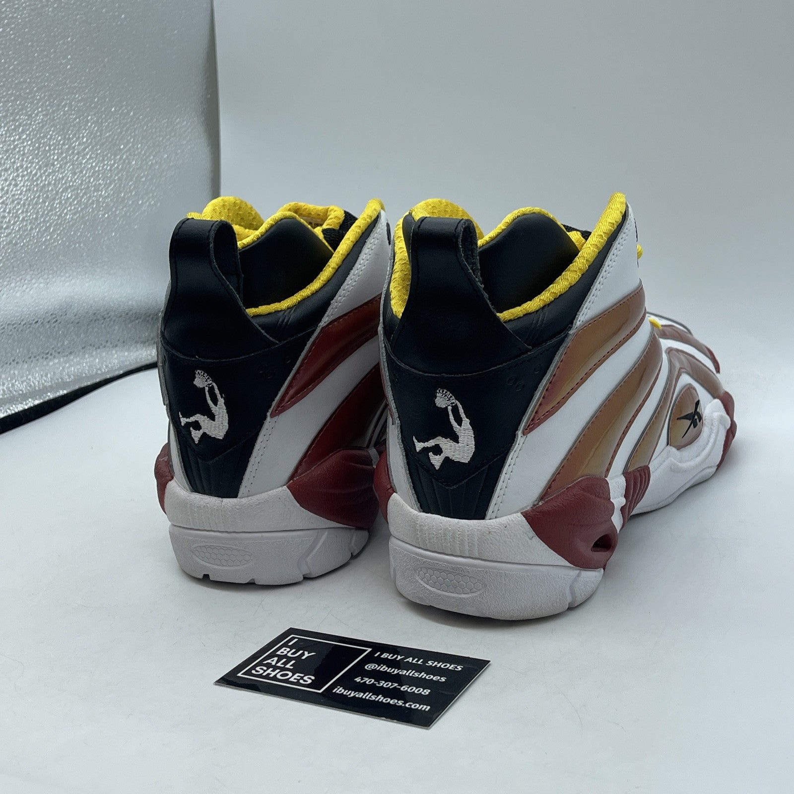 Size 11 - REEBOK SHAQNOSIS SHAQ V51849 MIAMI HEAT YELLOW RED WHITE Leather