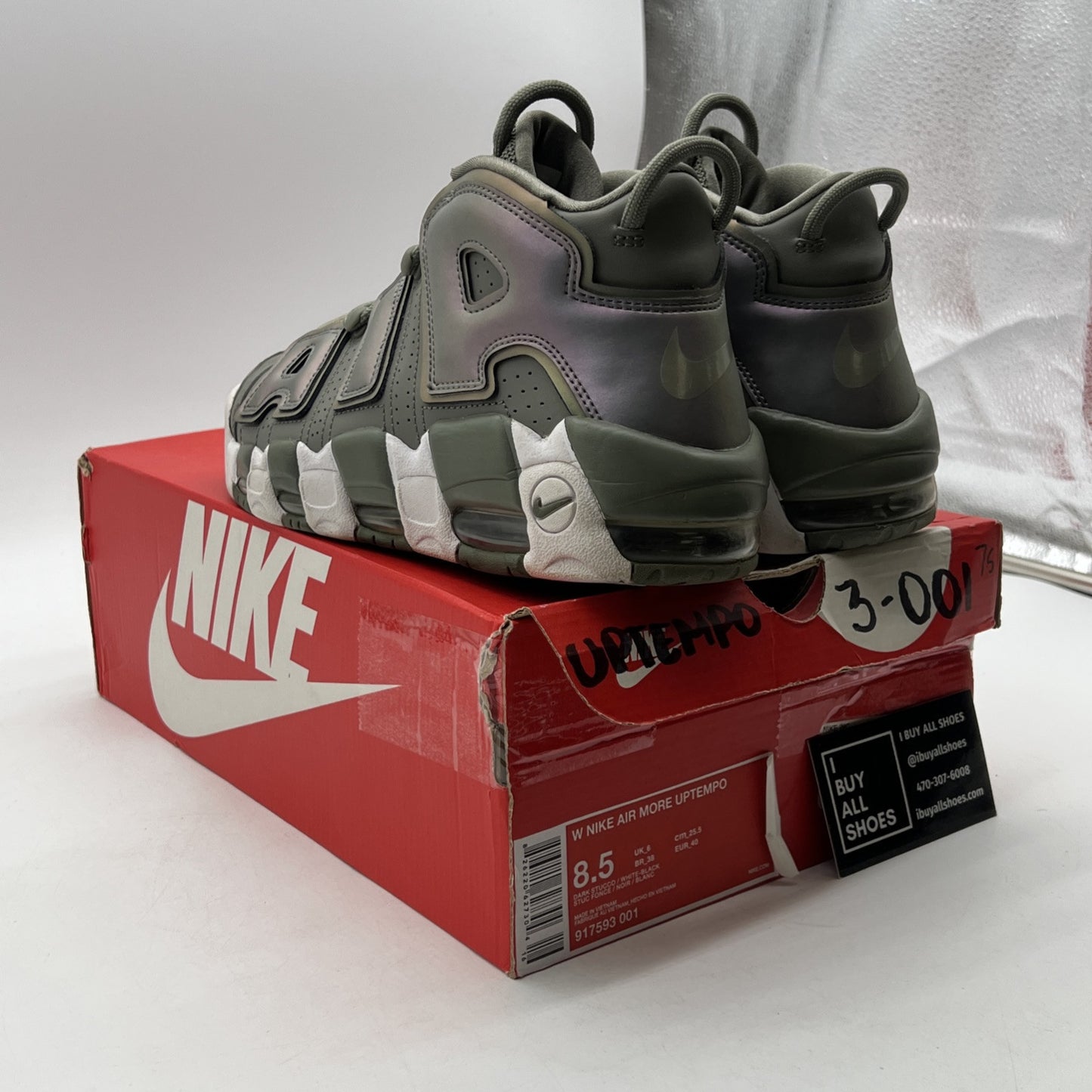 Size 8.5 - Nike Air More Uptempo Shine W (917593-001)