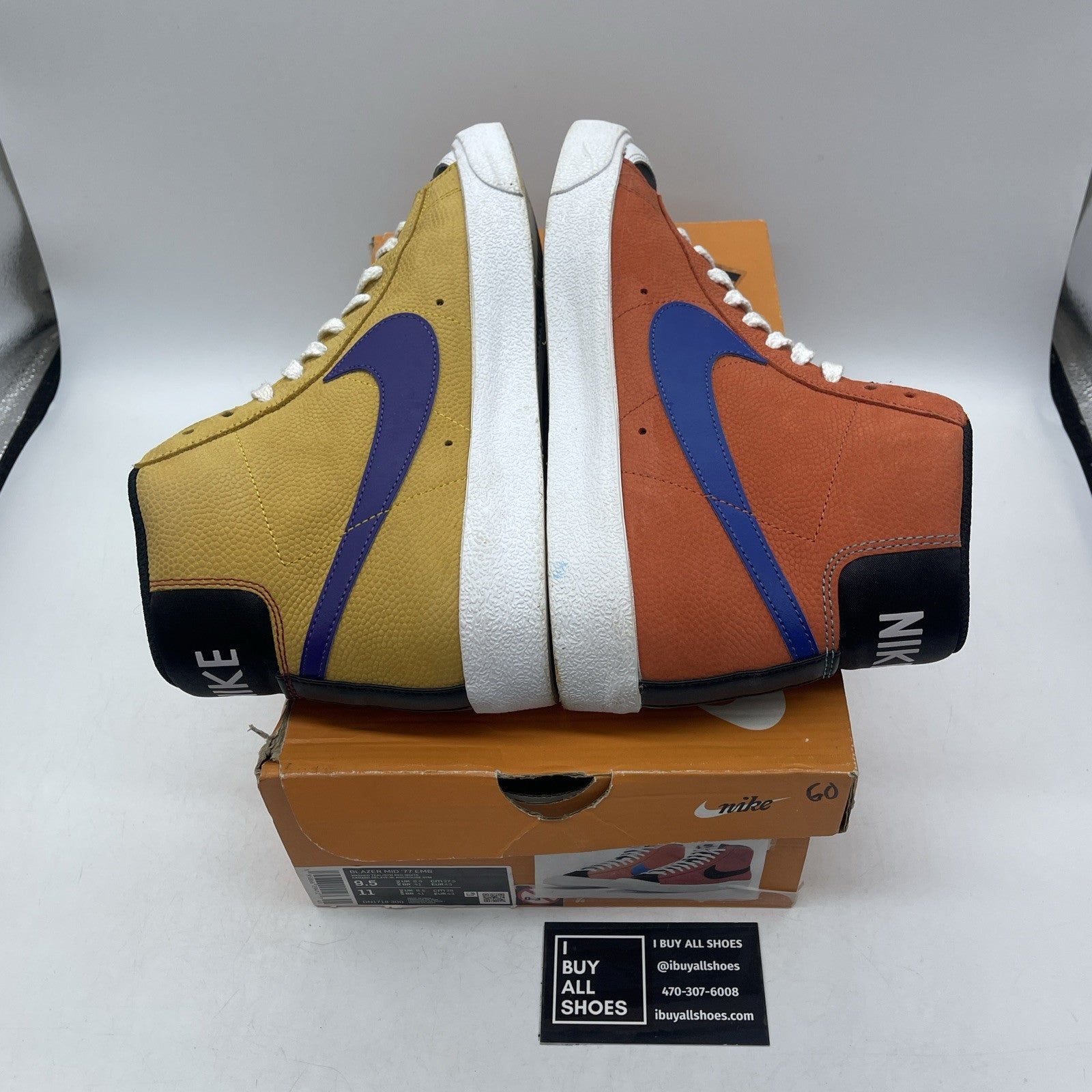 Size 9.5 - Nike NBA x Blazer '77 EMB Mid WNBA Blue Leather (dn1718-300)