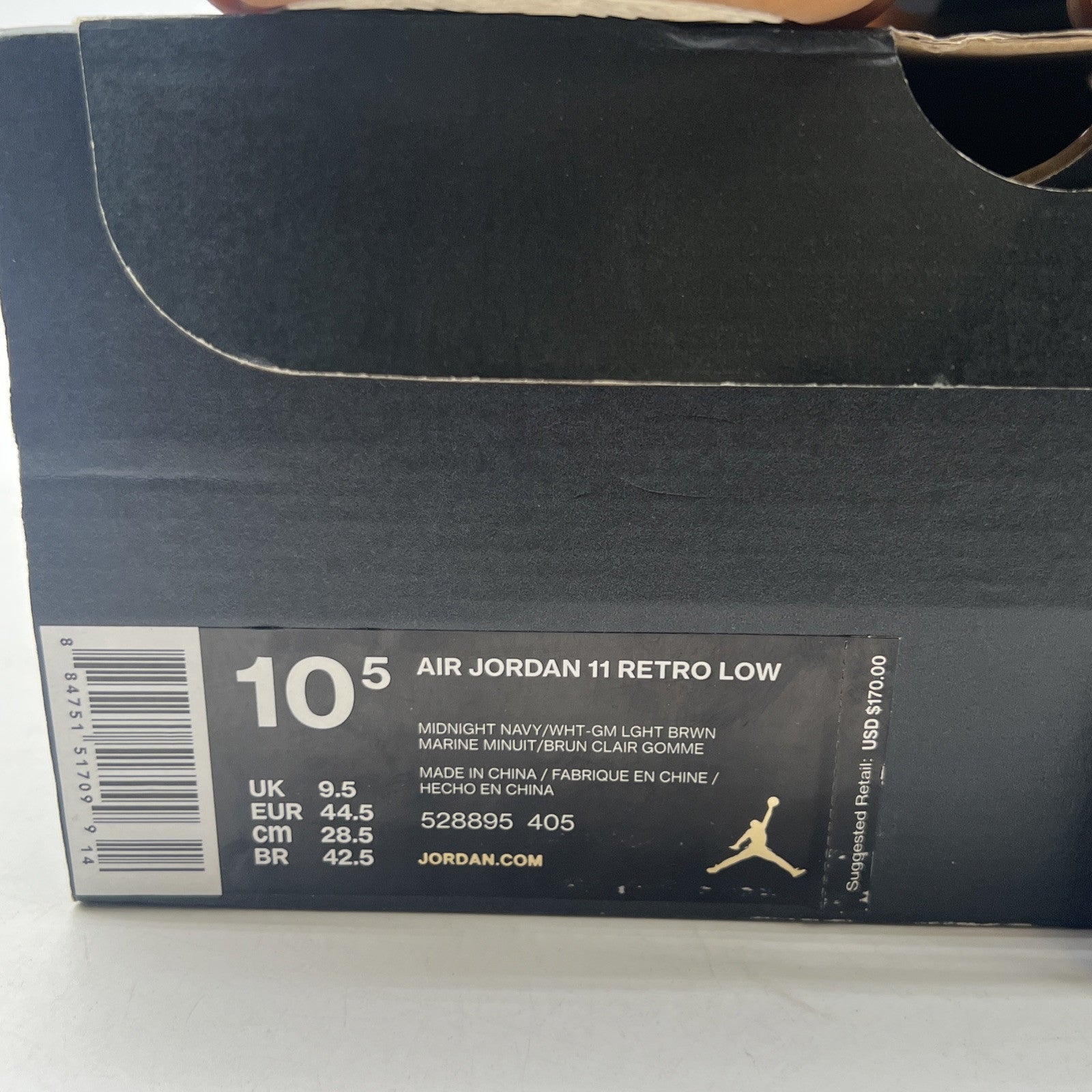 Size 10.5 - Air Jordan 11 Retro Low Navy Gum (527895-405)