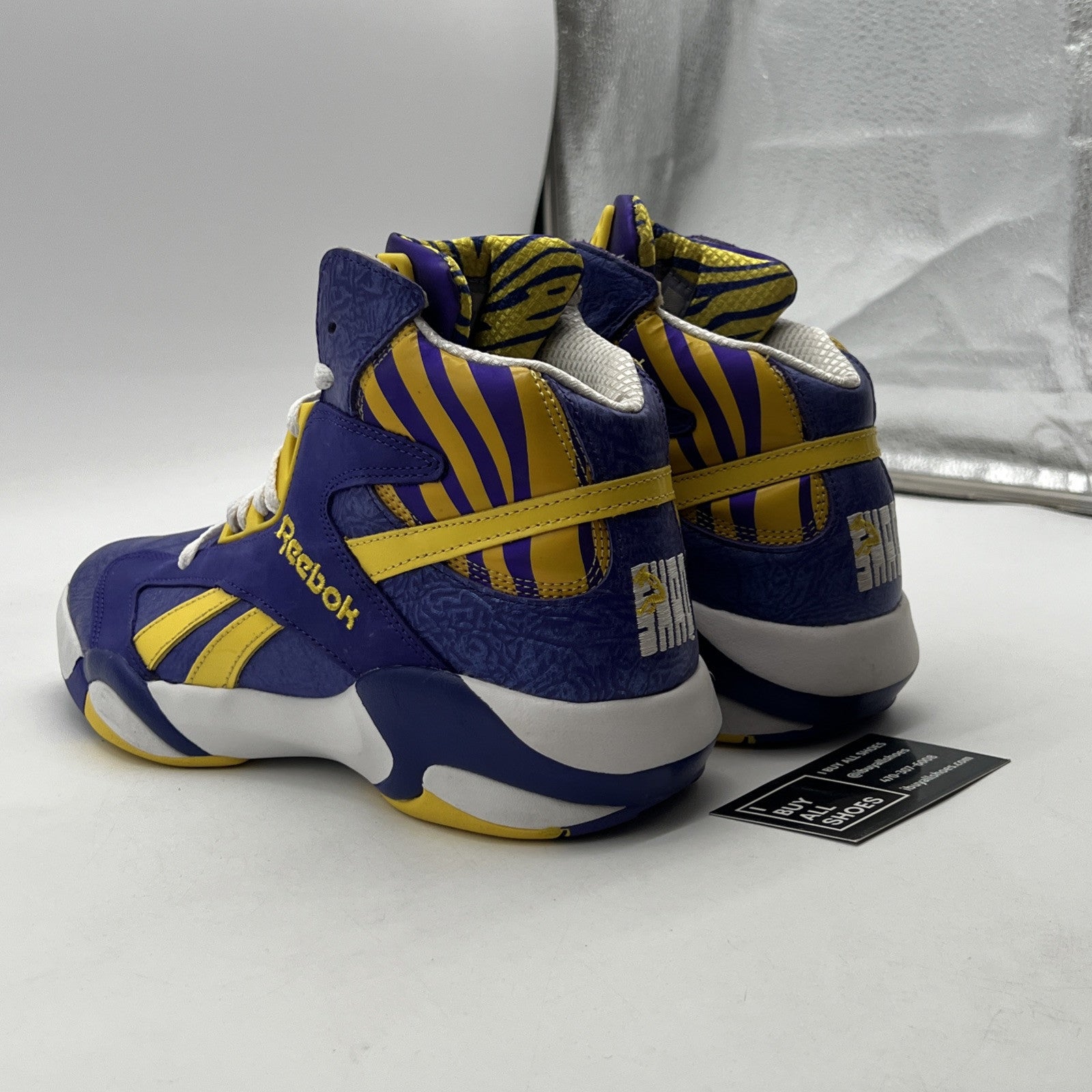 Size 9 - Reebok The Pump Shaq Attaq LSU Lakers Purple Yellow