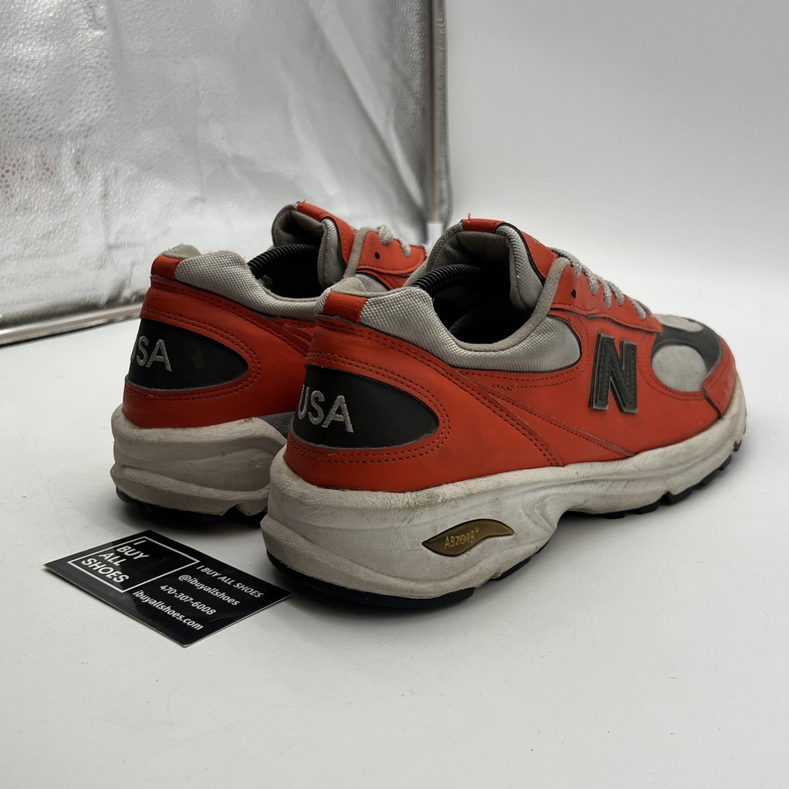 Size 11.5 - New Balance 990V4 Made in USA Low Mahogany Orange Grey - (M489OS)