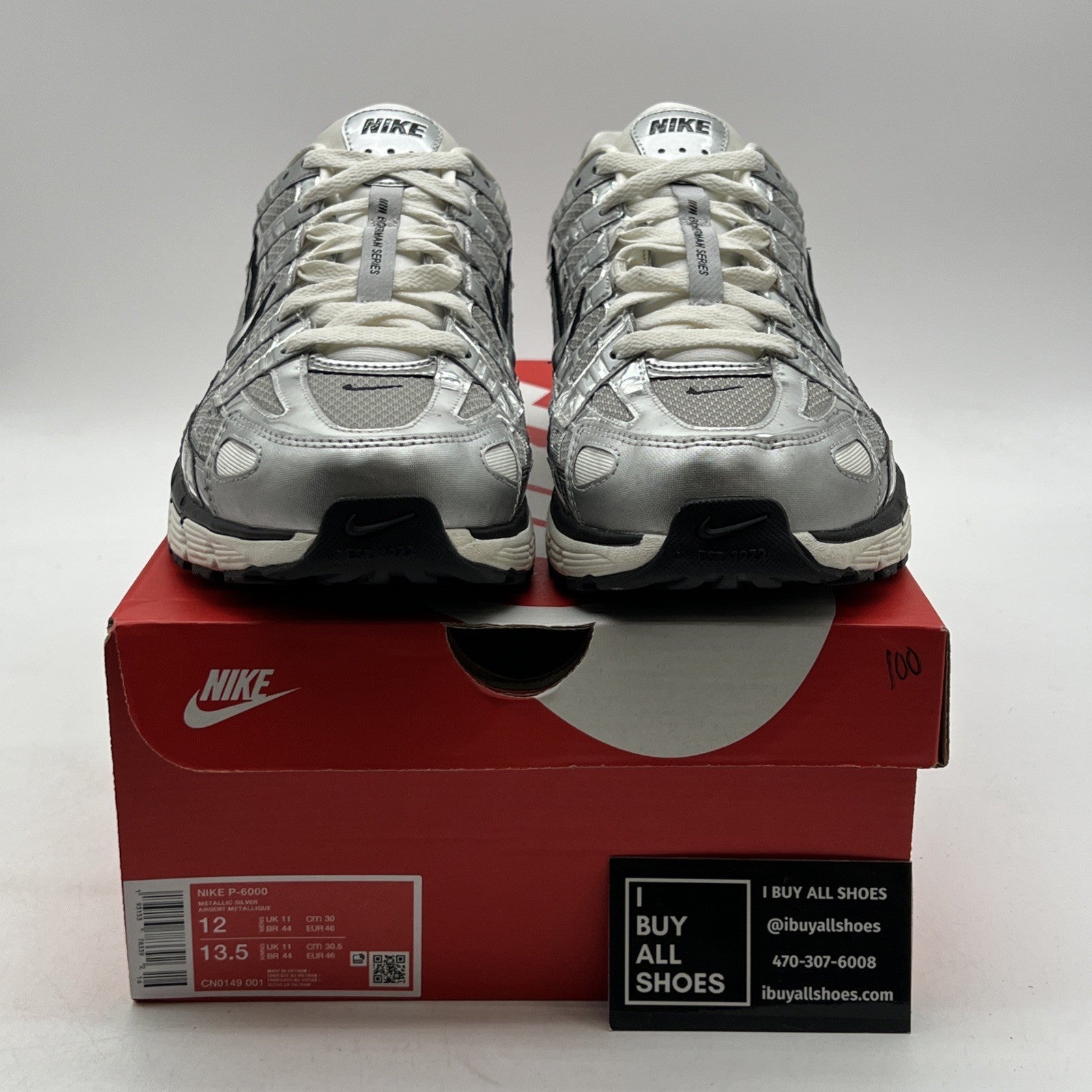 Size 12 - Nike P-6000 Metallic Silver (CN0149-001)
