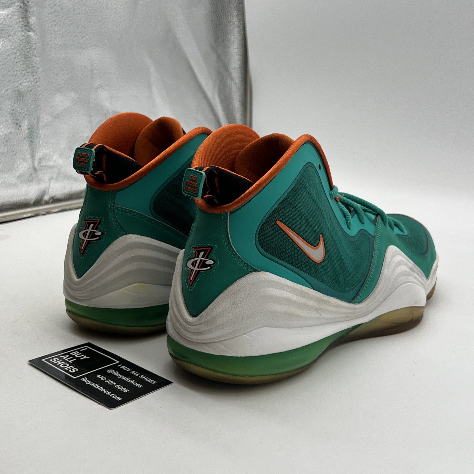 Size 11.5 - Nike Air Penny 5 Miami Dolphins (537331-300)