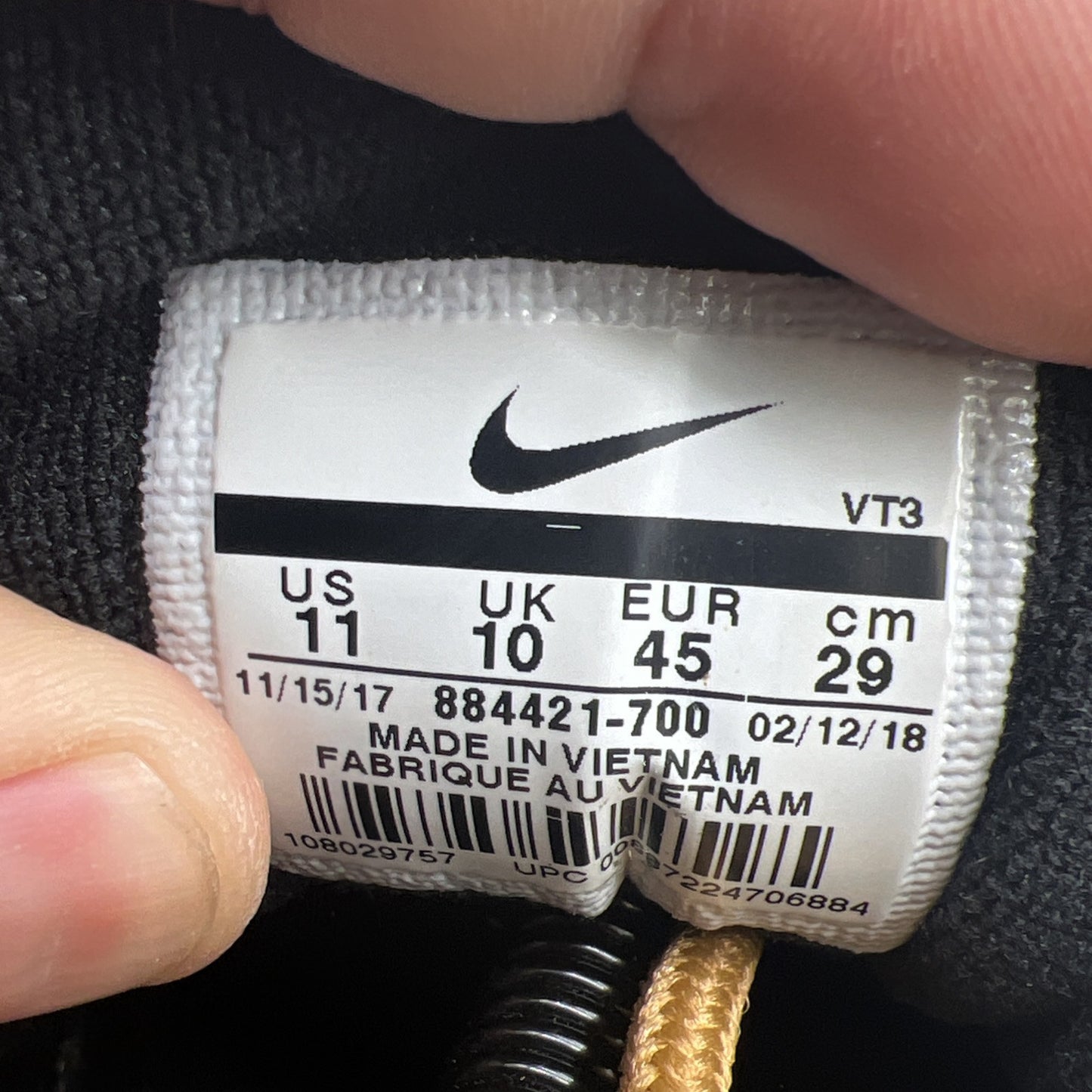 Size 11 - Nike Air Max 97 OG QS Metallic Gold (884421-700)