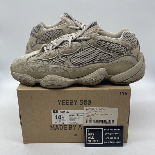 Size 10.5 - adidas Yeezy 500 Taupe Light Brown Suede Leather (GX3605)