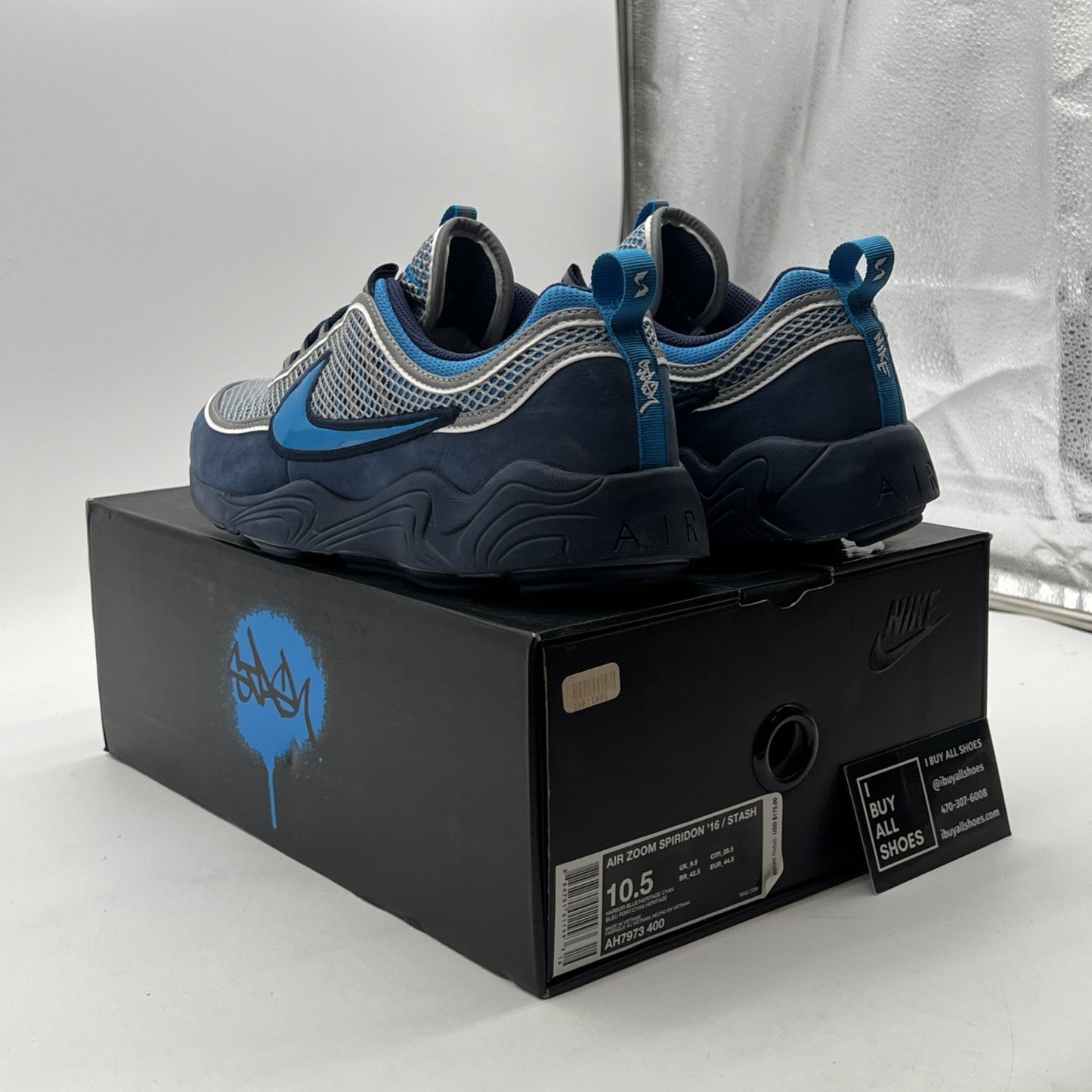 Size 10.5 - Nike Stash x Air Zoom Spiridon '16 Stash (AH7973-400)