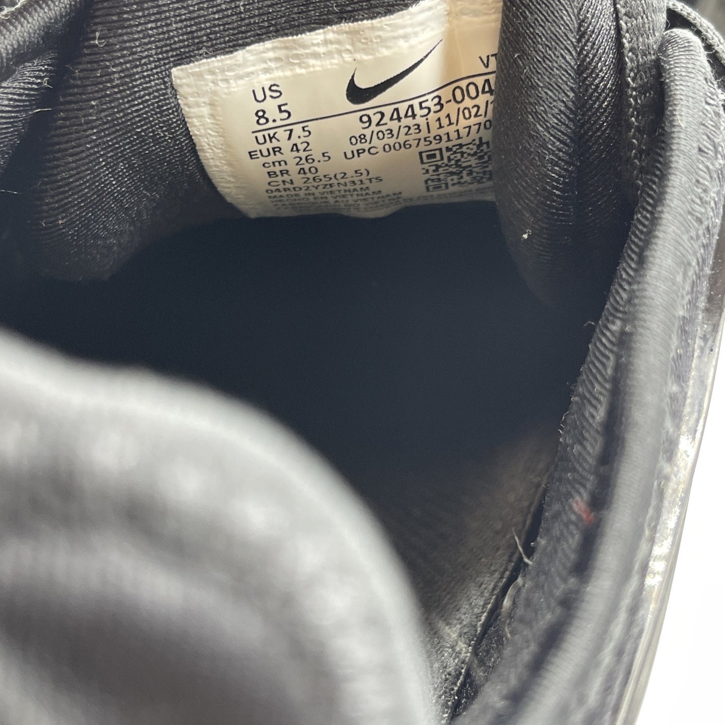 Size 8.5 - Nike Air VaporMax Plus Low Triple Black