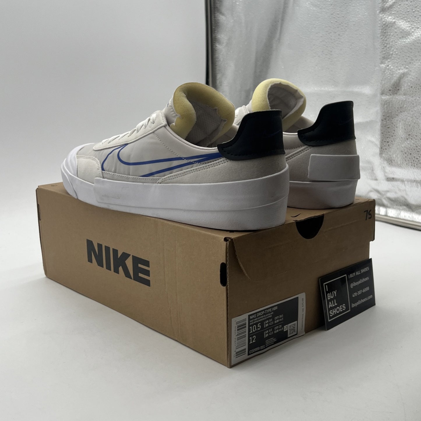 Size 10.5 - Nike Drop Type HBR Vast Grey (CQ0989-001)