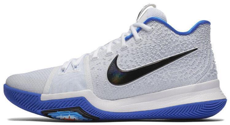 Size 11 - Nike Kyrie 3 Duke White Black Blue Suede Leather (852395-102)