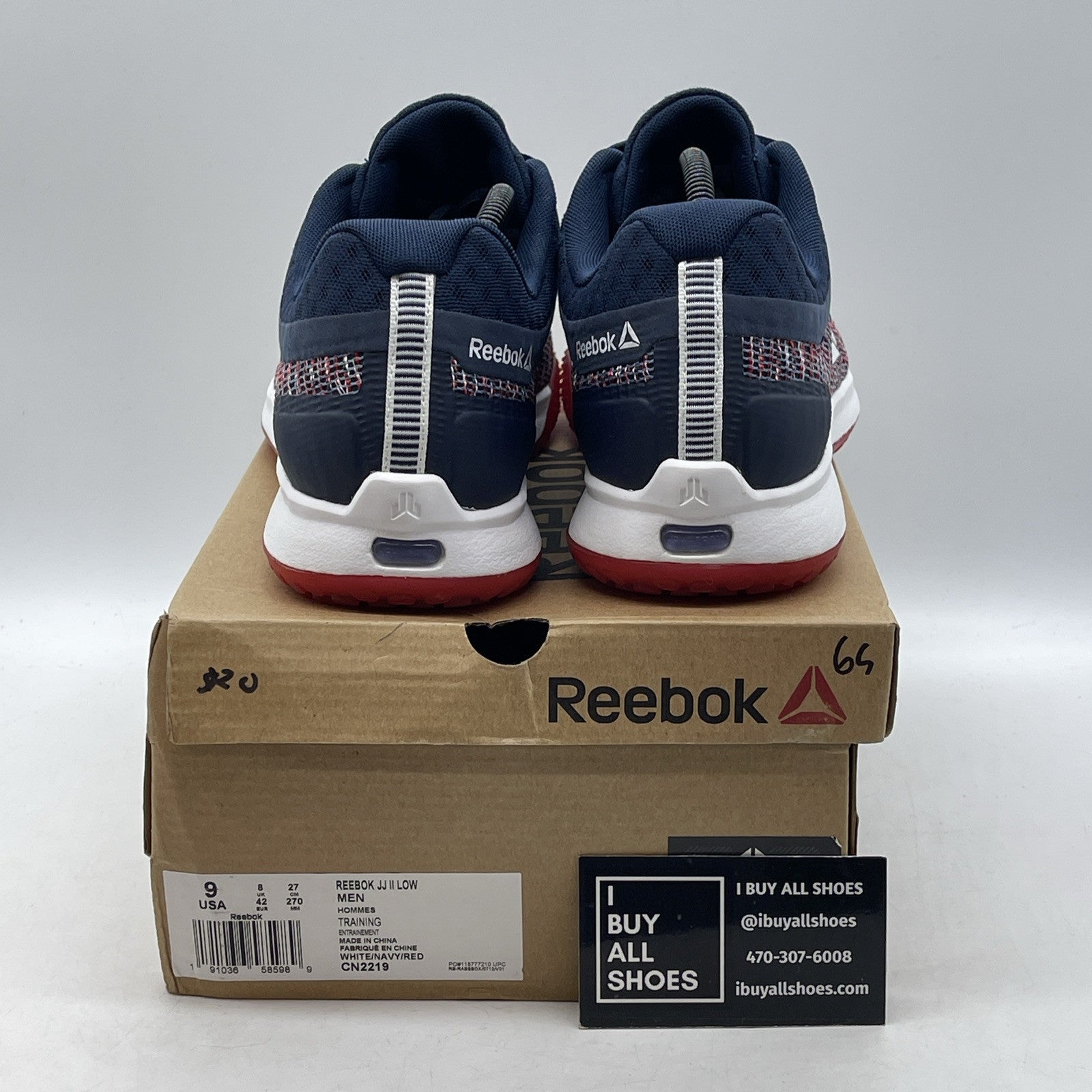 Size 9 - Reebok JJ 2 Low Multi-Color Blue Res White Suede Leather (CN2219)