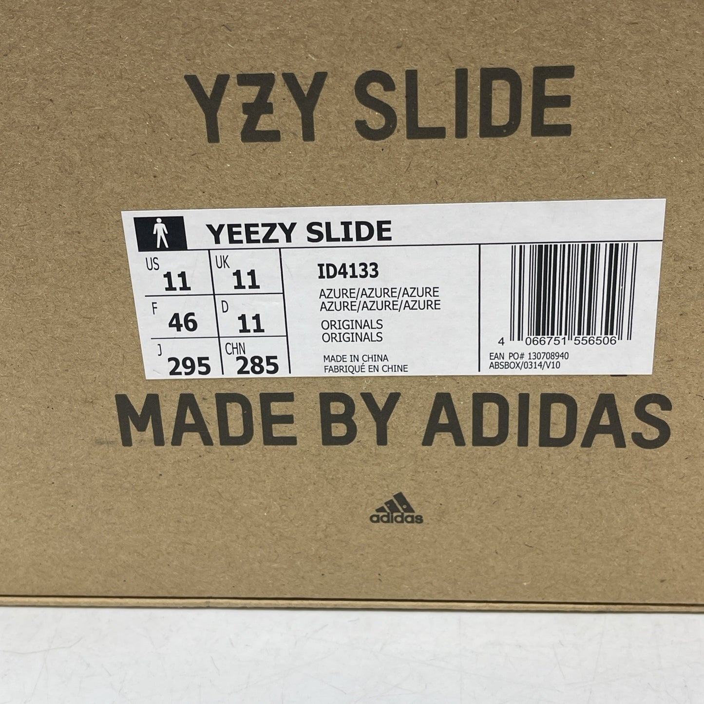 Size 11 - Adidas Yeezy Slide Azure Blue Rubber  (ID4133)