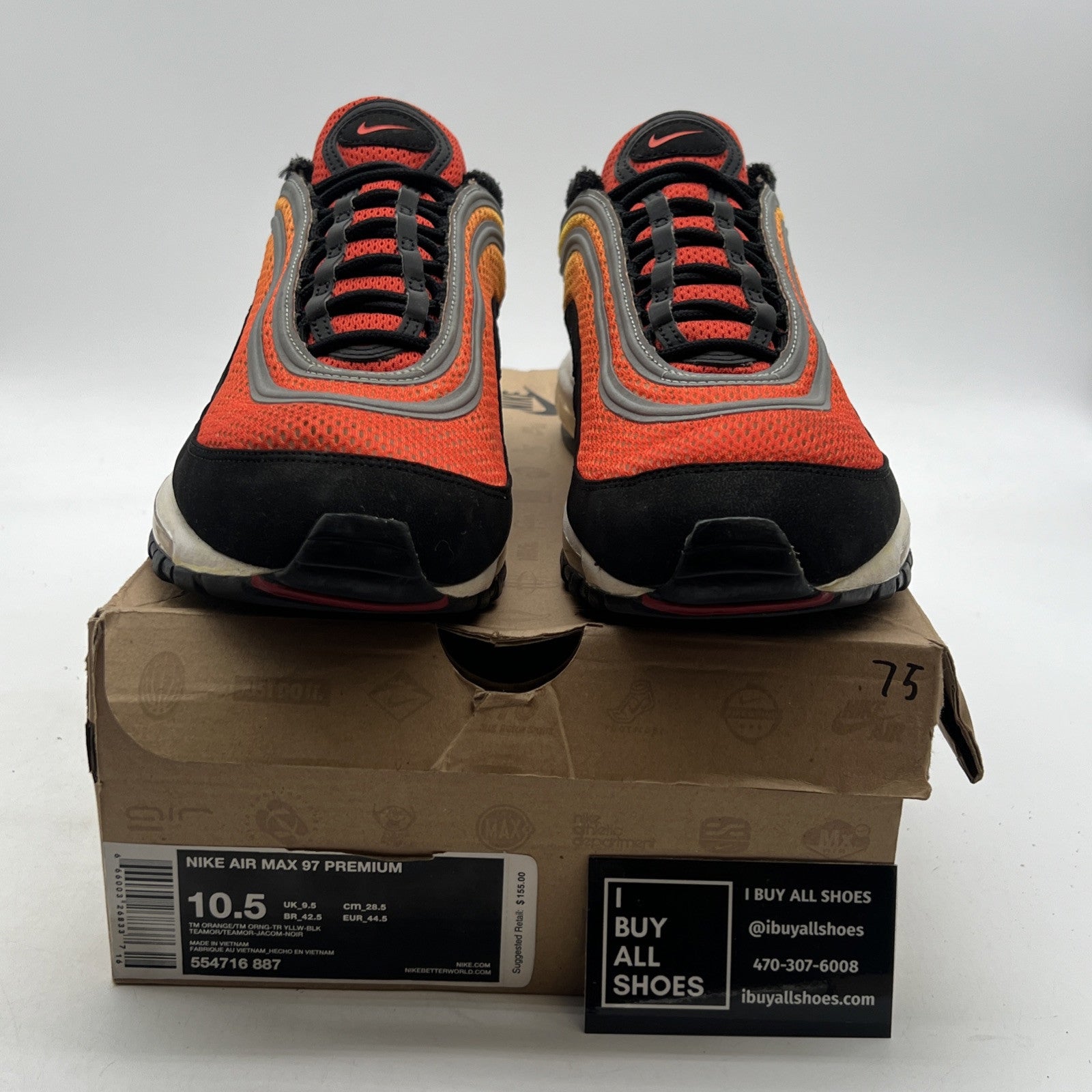Size 10.5 - Nike Air Max 97 EM Sunset (554716-887)