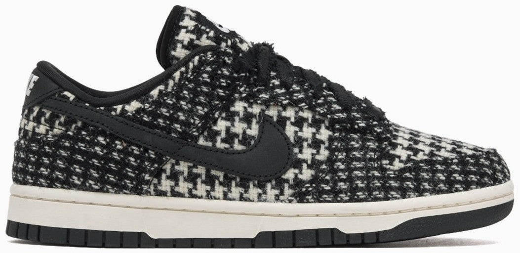 Size 12.5W - Harris Tweed x Nike Dunk Low Black Phantom  (HQ5036-901)
