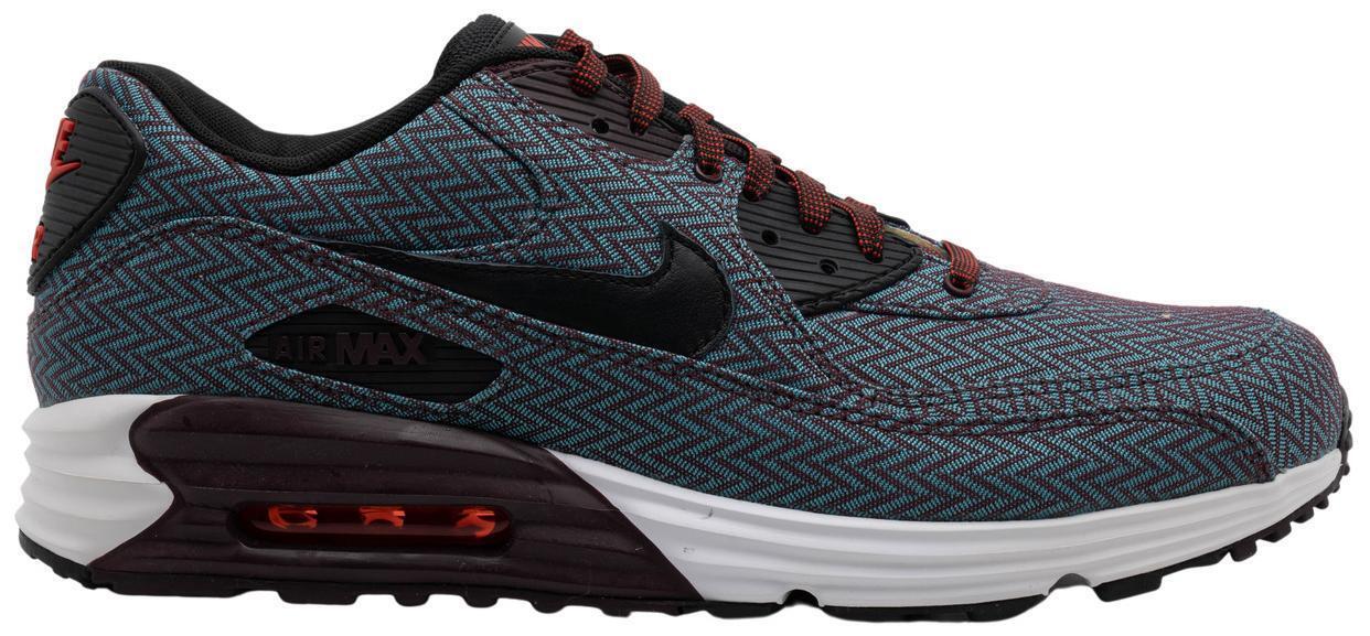 Size 10 - Nike Air Max Lunar90 Premium Suit & Tie Red Blue Leather (705068-600)