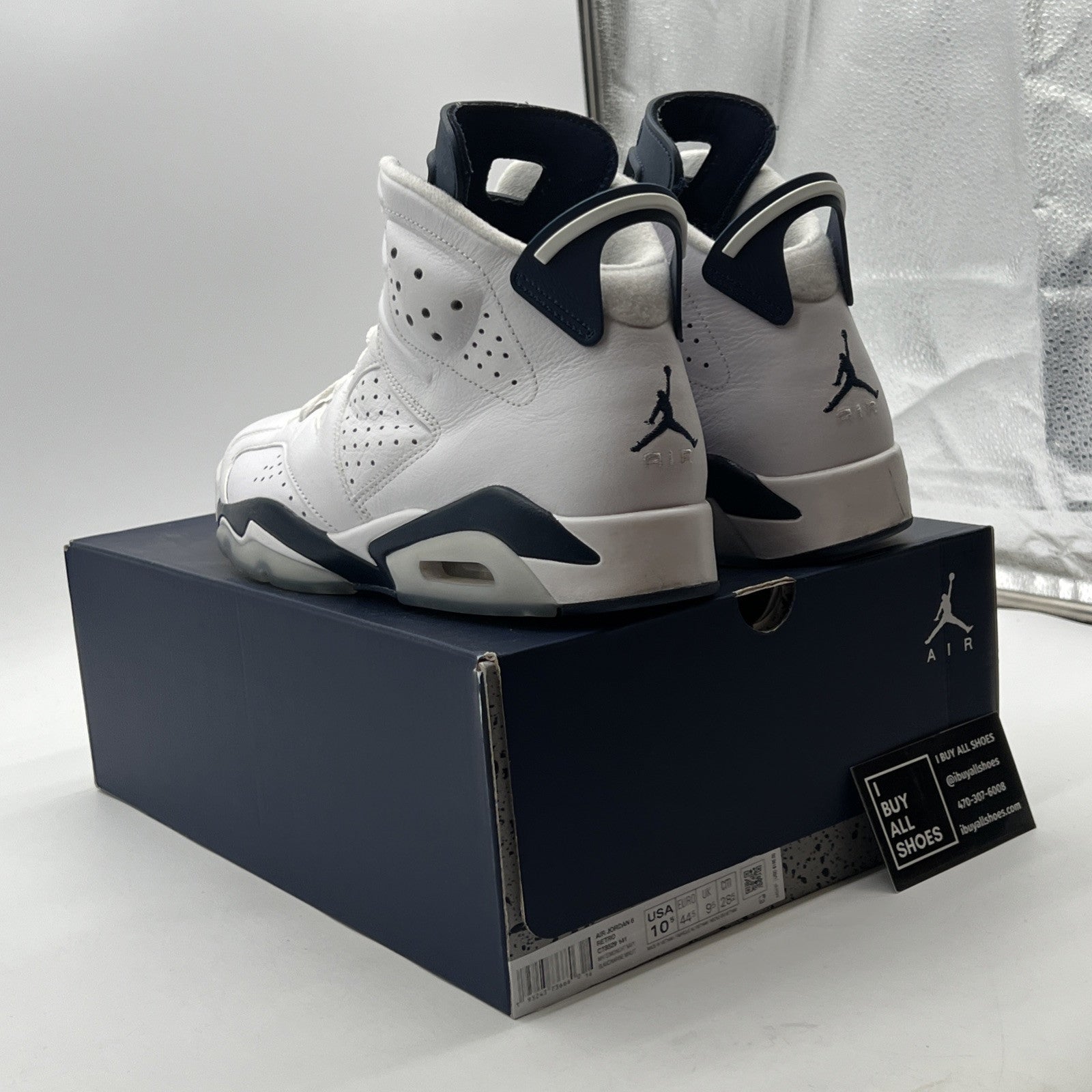 Size 10.5 - Air Jordan 6 Retro Midnight Navy (CT8529-141)