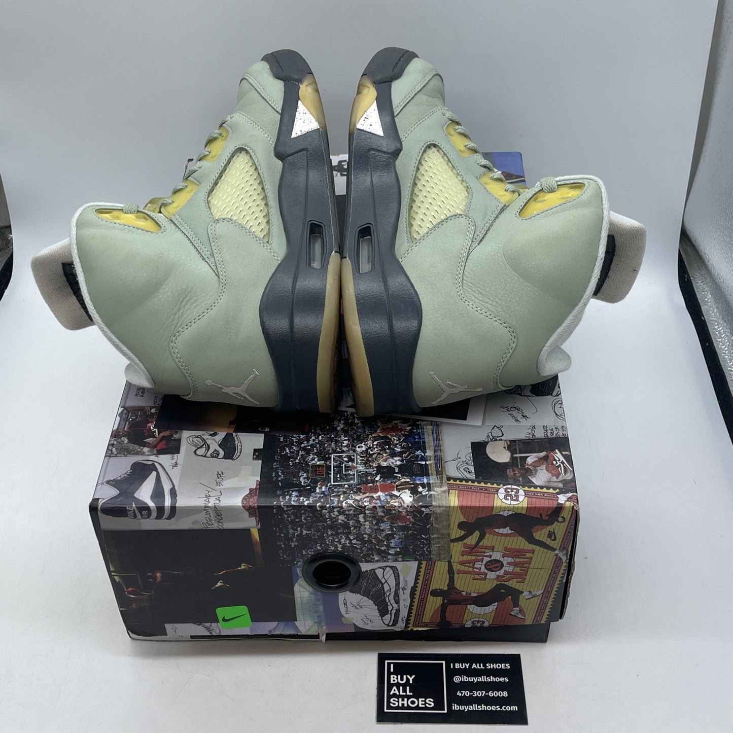 Size 10.5 - Jordan 5 JADE HORIZON 2022 Green White Suede (DC7501-300)