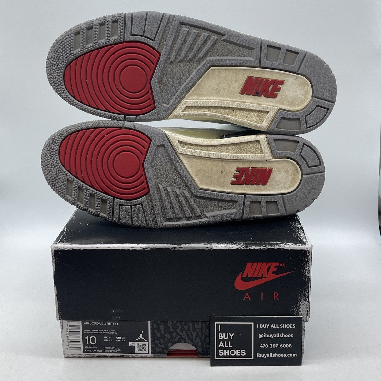 Size 10 - Jordan 3 Retro Mid White Cement Reimagined Gray Black Suede DN3707-100