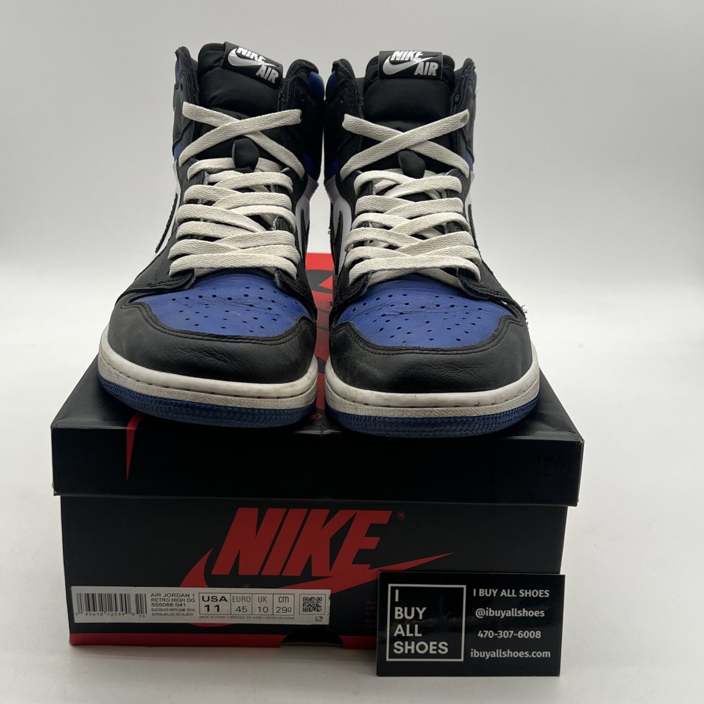 Size 11 -  Air Jordan 1 Retro OG High Royal Toe (555088-041)