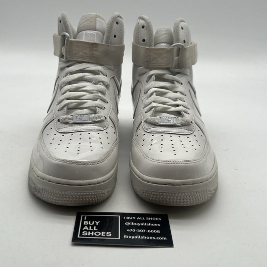 Size 8 - Nike Air Force 1 QS High Sheed Triple White (743546-107)