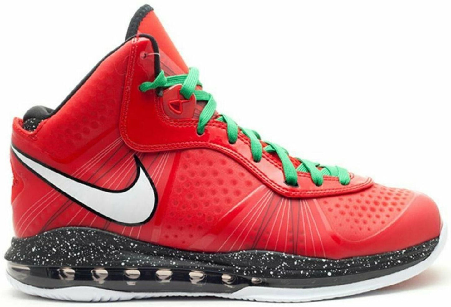 Size 12 - Nike LeBron 8 V/2 Christmas Red White Leather (4296776-600)