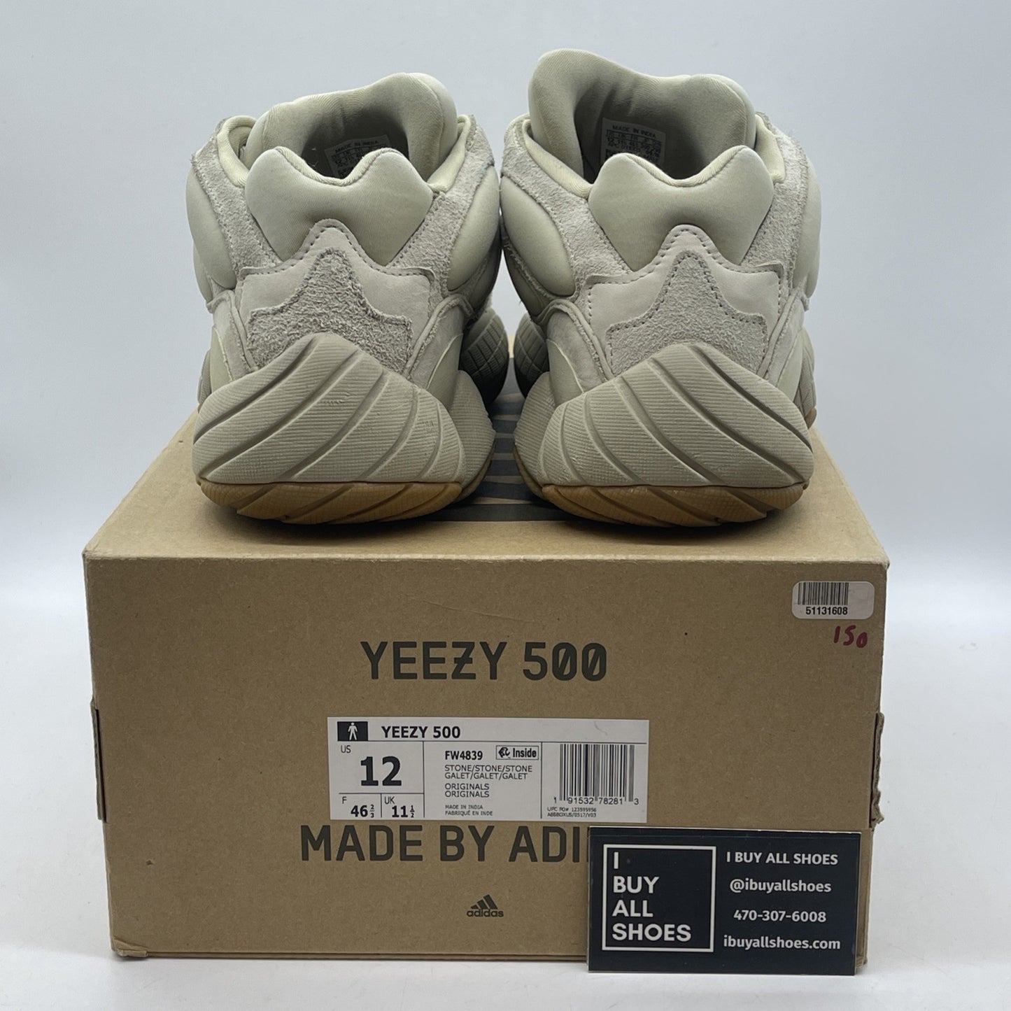 Size 12 - adidas Yeezy 500 Stone Tan Brown Suede Leather (FW4839)