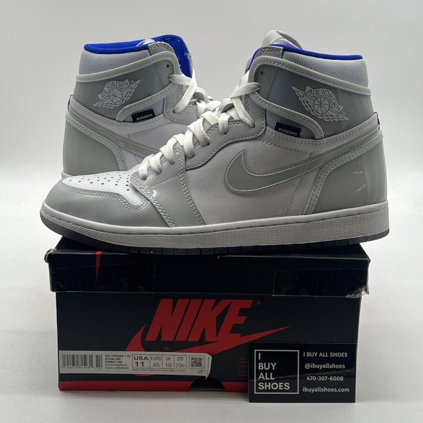 Size 11 - Air Jordan 1 Zoom High Racer Blue (CK6637-104)