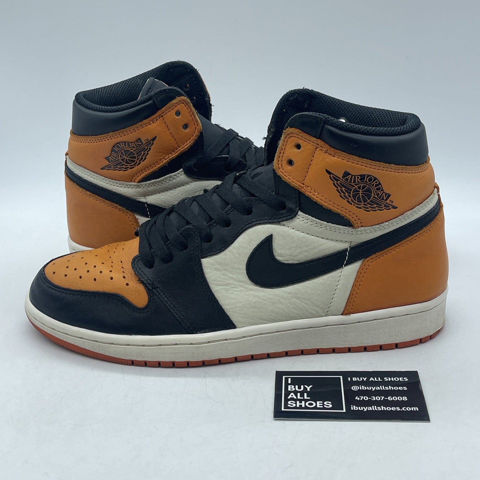 Size 10 - Jordan 1 Retro OG High Shattered Backboard Yellow Leather (555088-005)