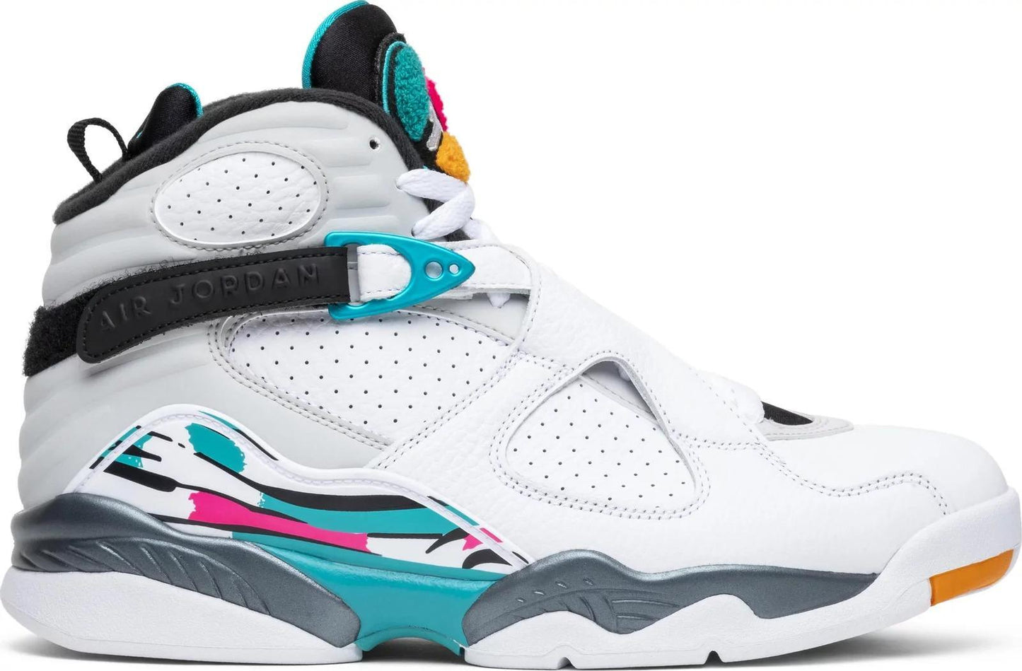 Size 8.5 - Air Jordan 8 Retro South Beach White Blue Leather (305381-113)