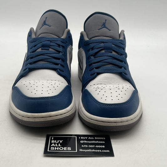 Size 10 - Air Jordan 1 Low True Blue Cement (533588-412)