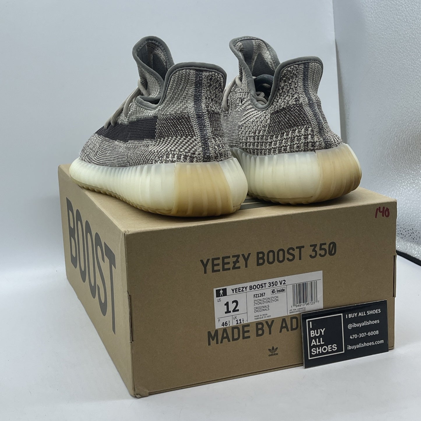 Size 12 - adidas Yeezy Boost 350 V2 Low Zyon Brown White Suede (FZ1267)