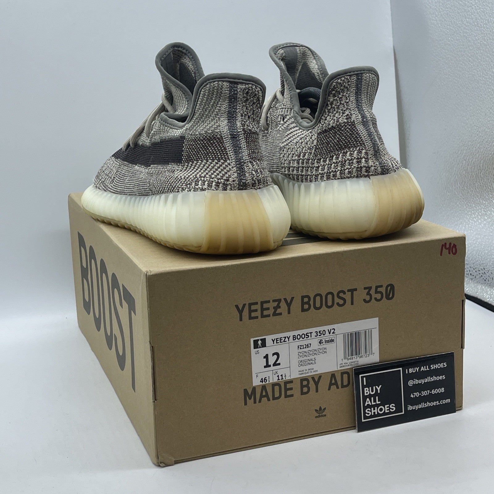 Size 12 - adidas Yeezy Boost 350 V2 Low Zyon Brown White Suede (FZ1267)