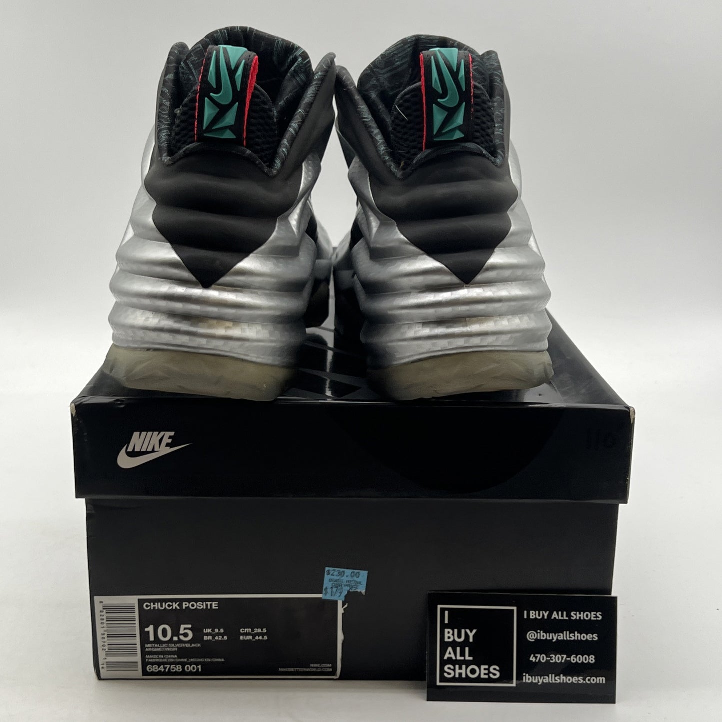 Size 10.5 - Nike Chuck Posite Metallic Silver (684758-001)