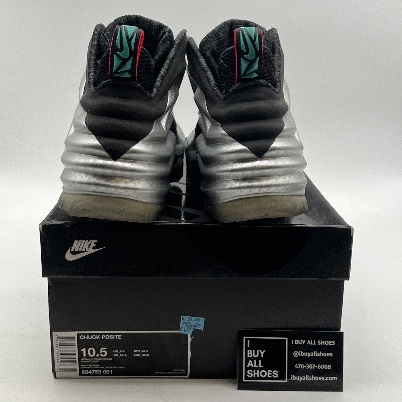 Size 10.5 - Nike Chuck Posite Metallic Silver (684758-001)