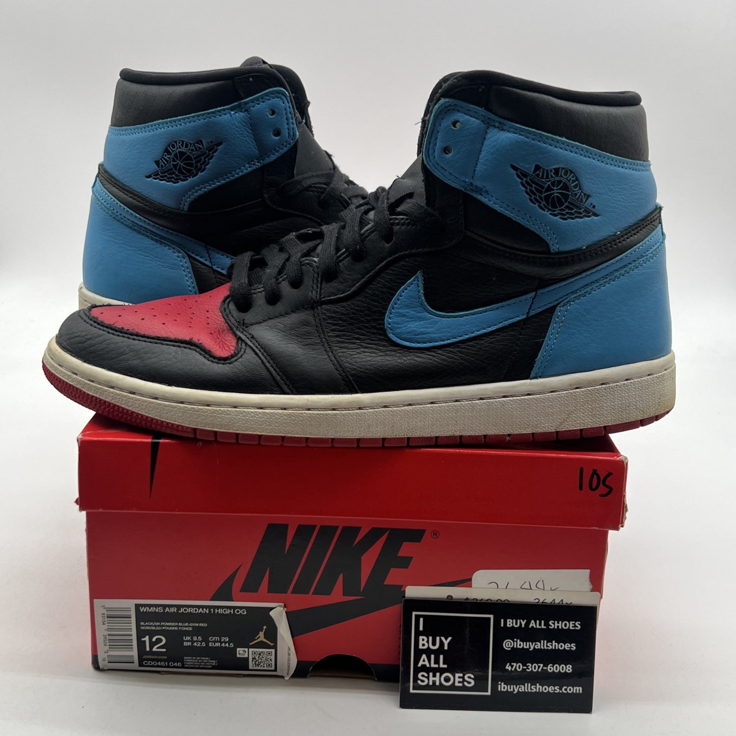 Size 12 - Air Jordan 1 High OG UNC To Chicago 2020 (CD0461-046)