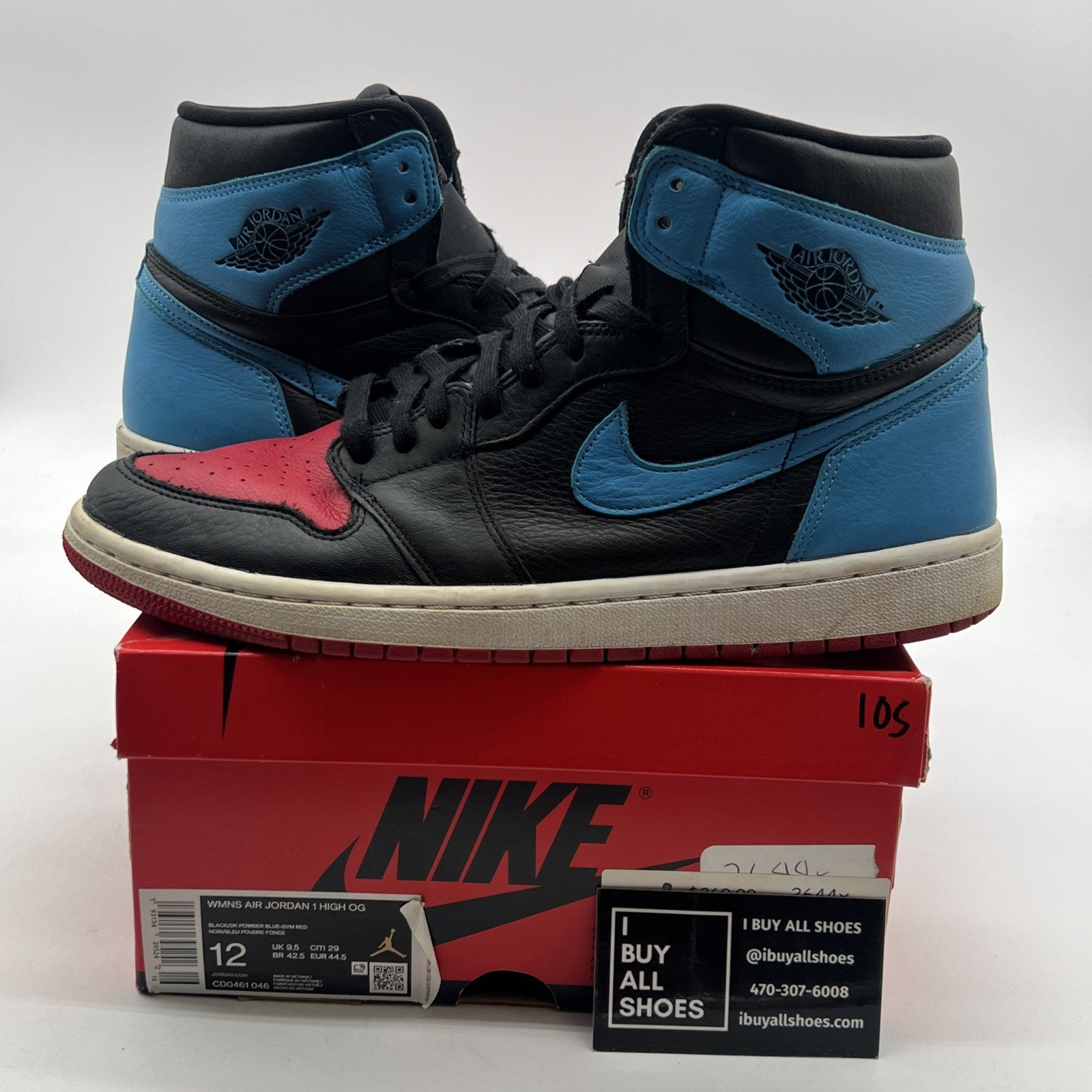 Size 12 - Air Jordan 1 High OG UNC To Chicago 2020 (CD0461-046)