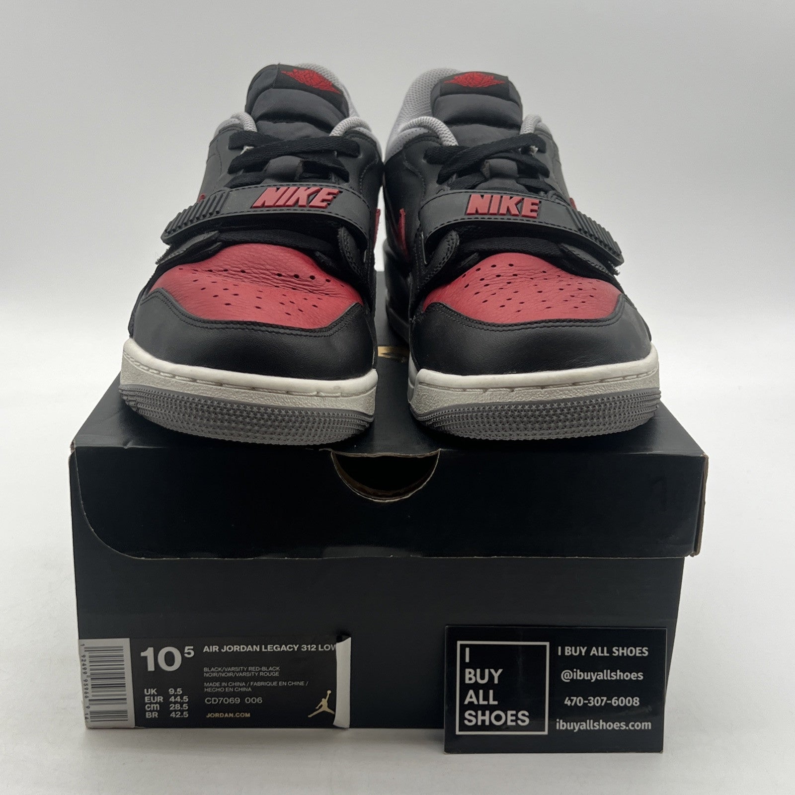 Size 10.5 - Jordan Legacy 312 Low Bred Cement (CD7069-006)
