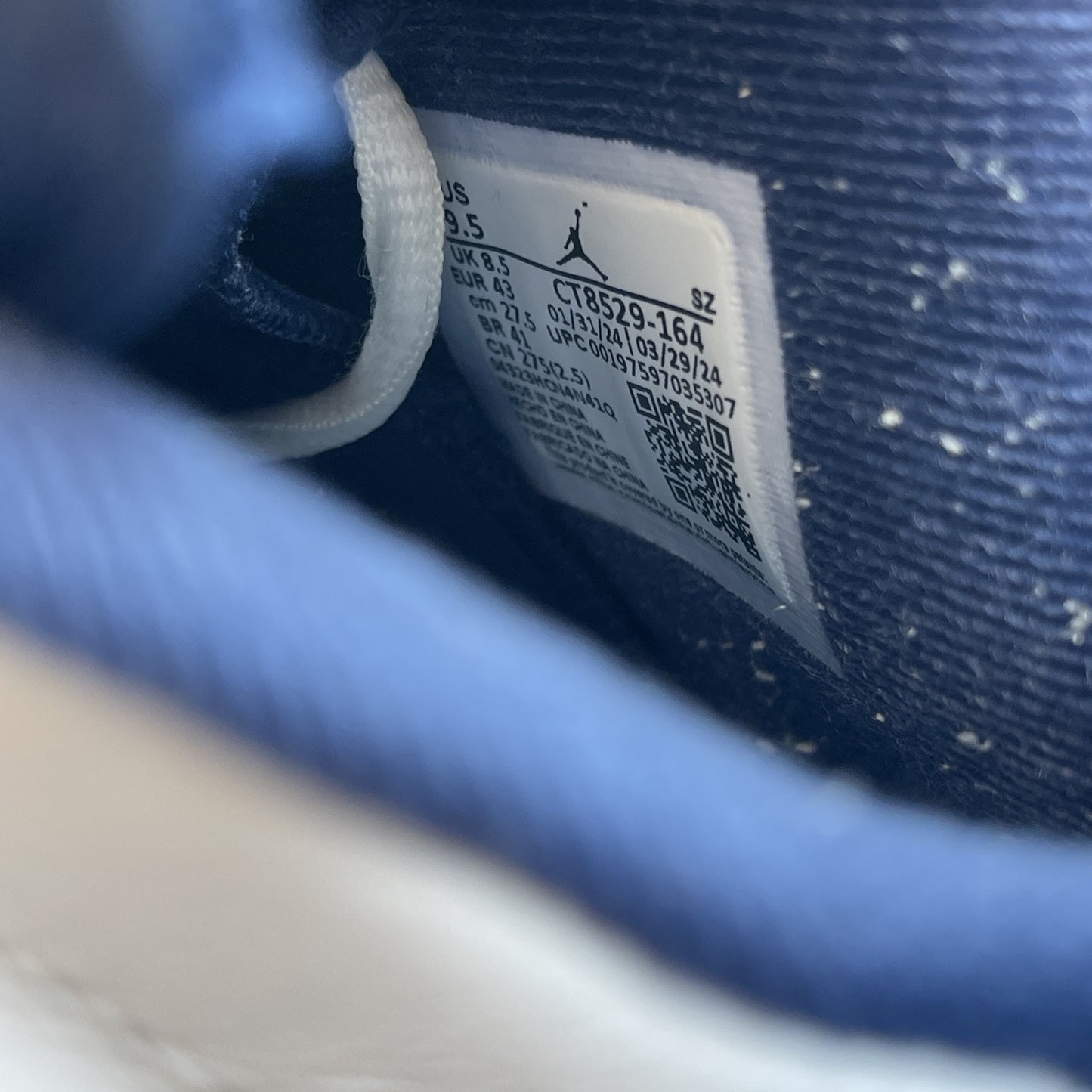 Size 9.5 - Air Jordan 6 Retro 2024 Olympic Blue White Leather (CT8529-164)