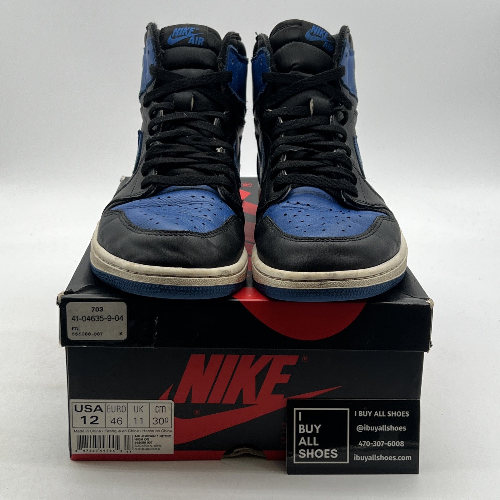 Size 12 - Air Jordan 1 Retro OG High Royal (555088-007)